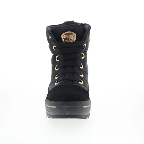 Pajar Tyra 77517 Womens Black Canvas Lace Up Ankle & Booties Boots