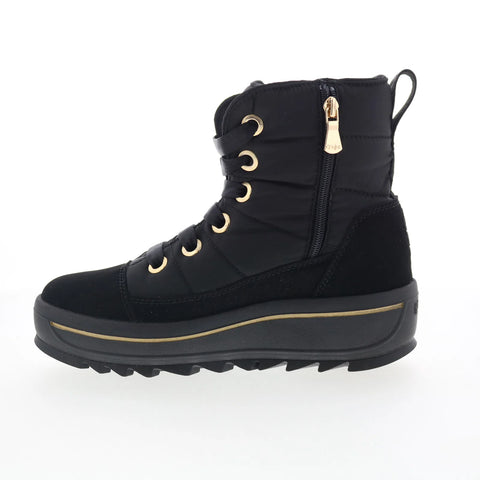 Pajar Tyra 77517 Womens Black Canvas Lace Up Ankle & Booties Boots