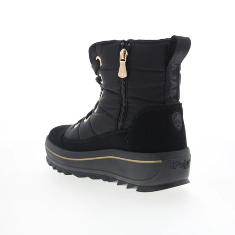 Pajar Tyra 77517 Womens Black Canvas Lace Up Ankle & Booties Boots