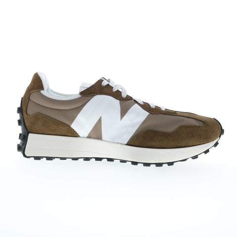New Balance 327 U327LG Mens Brown Suede Lace Up Lifestyle Sneakers Shoes