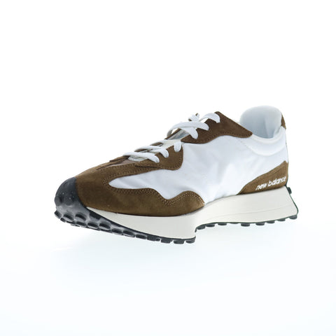 New Balance 327 U327LG Mens Brown Suede Lace Up Lifestyle Sneakers Shoes