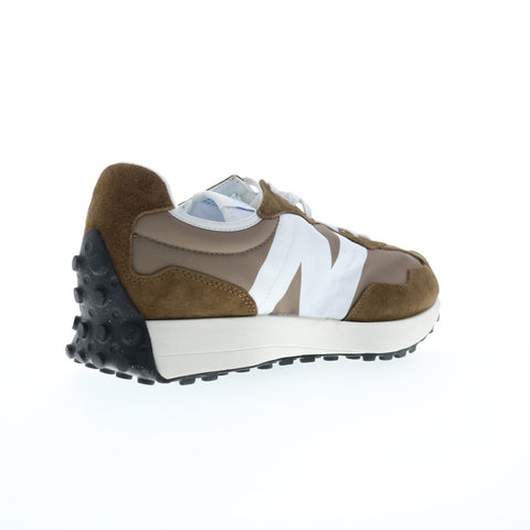 New Balance 327 U327LG Mens Brown Suede Lace Up Lifestyle Sneakers Shoes