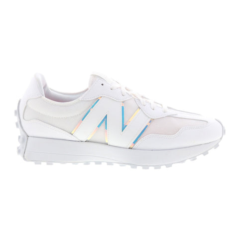 New Balance 327 U327WHT Mens White Canvas Lifestyle Sneakers Shoes
