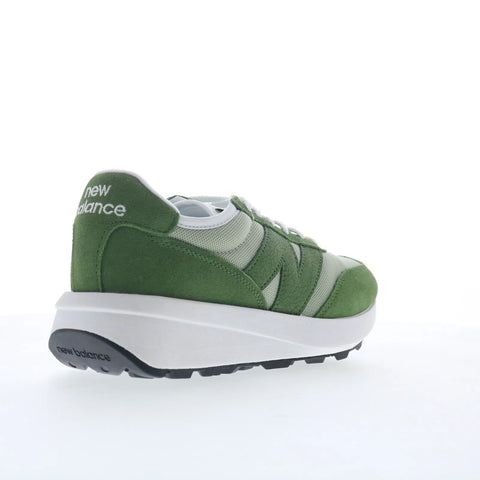 New Balance 370 U370HA Mens Green Mesh Lace Up Lifestyle Sneakers Shoes