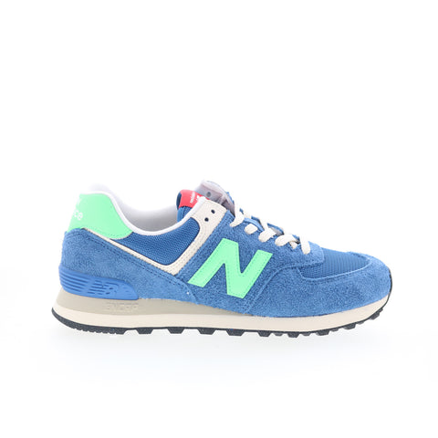 New Balance 574 U574BSC Mens Blue Suede Lace Up Lifestyle Sneakers Shoes