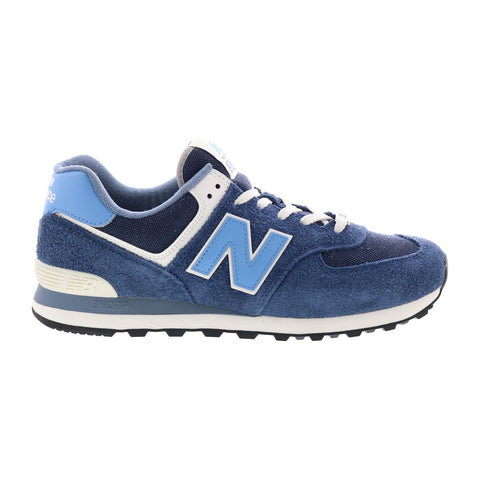 New Balance 574 U574EZ2 Mens Blue Suede Lace Up Lifestyle Sneakers Shoes