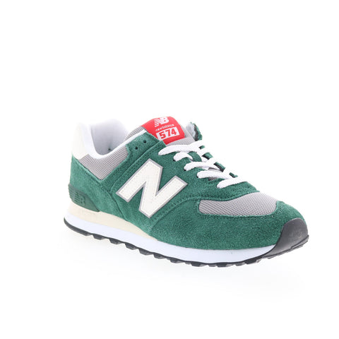 New Balance 574 U574GNH Mens Green Suede Lace Up Lifestyle Sneakers Shoes