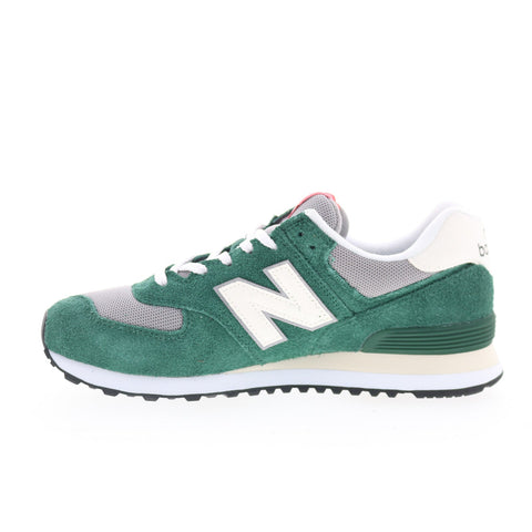 New Balance 574 U574GNH Mens Green Suede Lace Up Lifestyle Sneakers Shoes