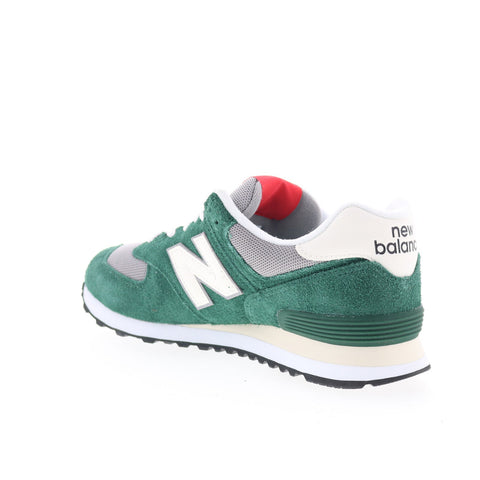 New Balance 574 U574GNH Mens Green Suede Lace Up Lifestyle Sneakers Shoes
