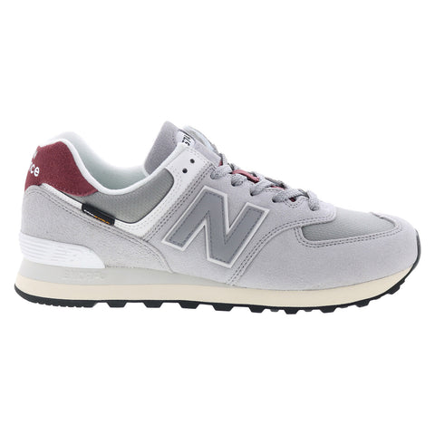 New Balance 574 U574KBR Mens Gray Suede Lace Up Lifestyle Sneakers Shoes