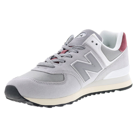New Balance 574 U574KBR Mens Gray Suede Lace Up Lifestyle Sneakers Shoes