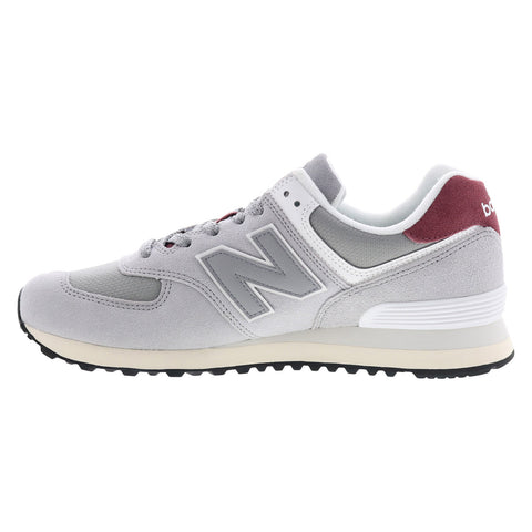 New Balance 574 U574KBR Mens Gray Suede Lace Up Lifestyle Sneakers Shoes