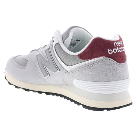 New Balance 574 U574KBR Mens Gray Suede Lace Up Lifestyle Sneakers Shoes