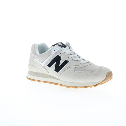New Balance 574 U574NWB Mens Beige Suede Lace Up Lifestyle Sneakers Shoes