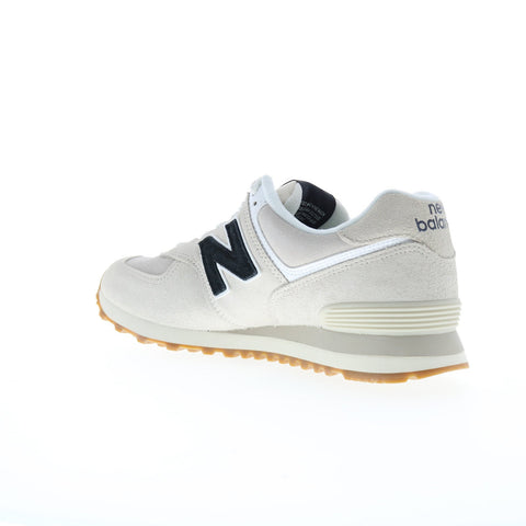 New Balance 574 U574NWB Mens Beige Suede Lace Up Lifestyle Sneakers Shoes