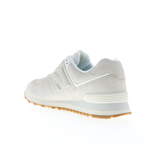 New Balance 574 U574NWW Mens Beige Suede Lace Up Lifestyle Sneakers Shoes