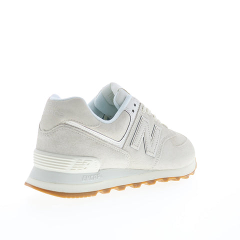 New Balance 574 U574NWW Mens Beige Suede Lace Up Lifestyle Sneakers Shoes