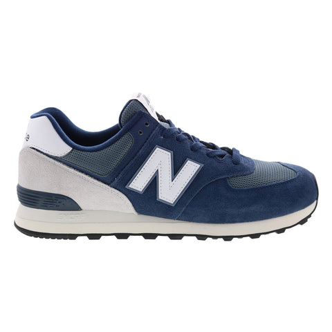 New Balance 574 U574PO2 Mens Blue Suede Lace Up Lifestyle Sneakers Shoes
