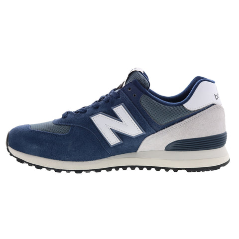New Balance 574 U574PO2 Mens Blue Suede Lace Up Lifestyle Sneakers Shoes