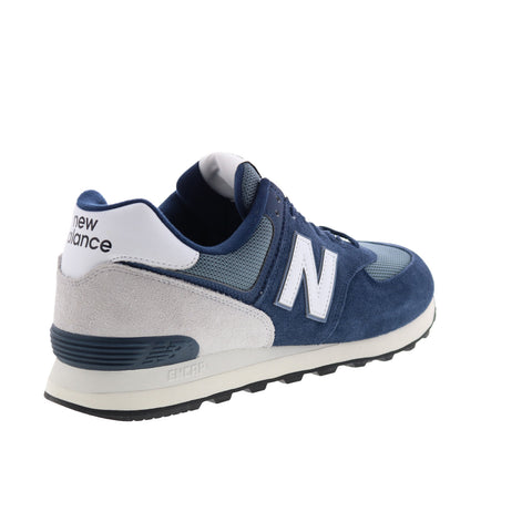 New Balance 574 U574PO2 Mens Blue Suede Lace Up Lifestyle Sneakers Shoes