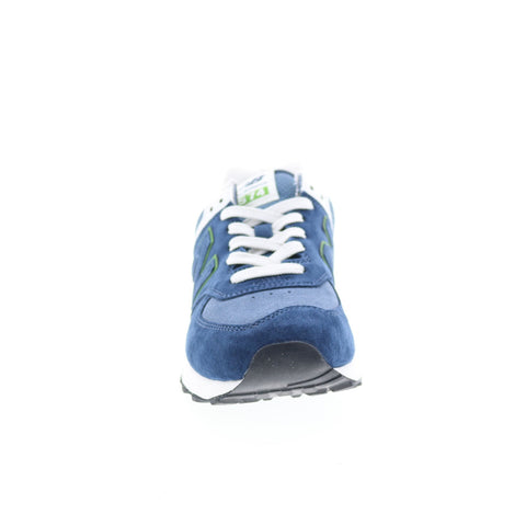 New Balance 574 U574QBL Mens Blue Suede Lace Up Lifestyle Sneakers Shoes