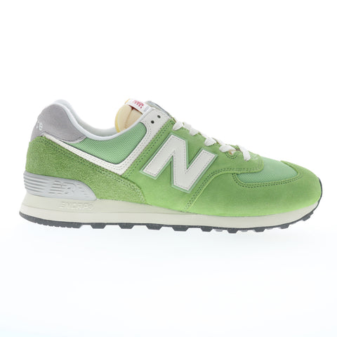 New Balance 574 U574RCC Mens Green Suede Lace Up Lifestyle Sneakers Shoes