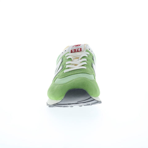 New Balance 574 U574RCC Mens Green Suede Lace Up Lifestyle Sneakers Shoes