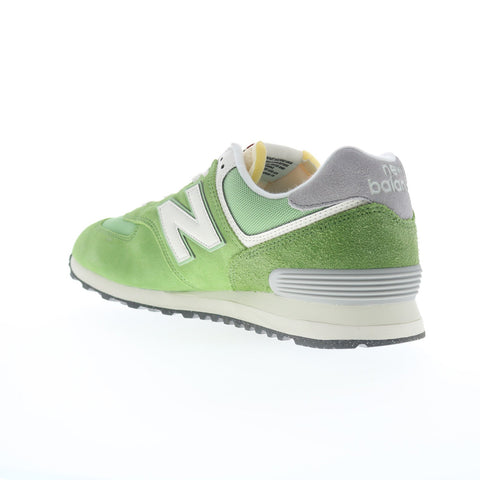 New Balance 574 U574RCC Mens Green Suede Lace Up Lifestyle Sneakers Shoes