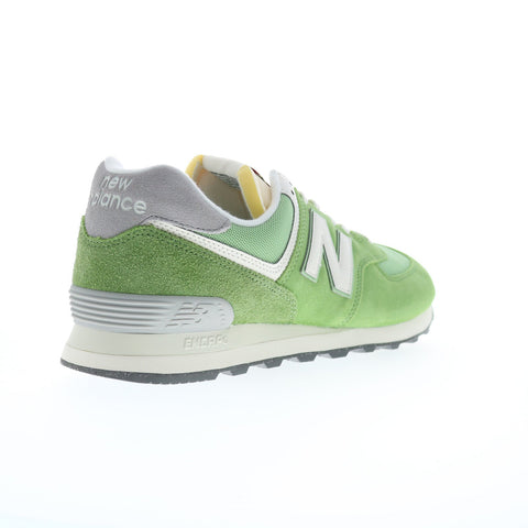 New Balance 574 U574RCC Mens Green Suede Lace Up Lifestyle Sneakers Shoes