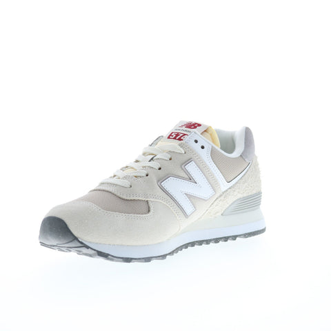 New Balance 574 U574RCD Mens Beige Suede Lace Up Lifestyle Sneakers Shoes