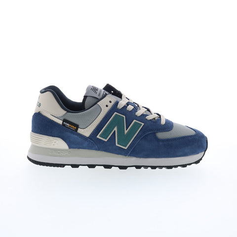 New Balance 574 U574SOA Mens Blue Suede Lace Up Lifestyle Sneakers Shoes