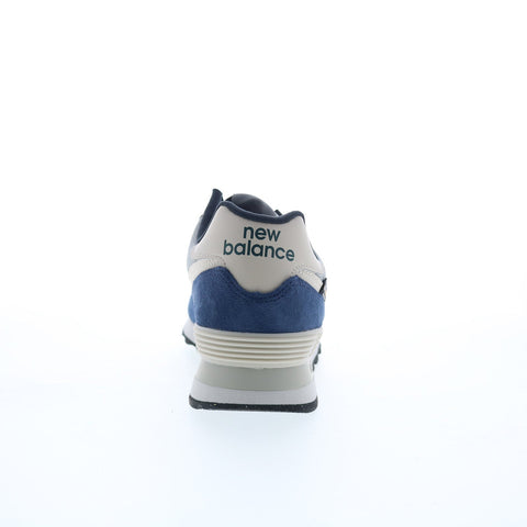 New Balance 574 U574SOA Mens Blue Suede Lace Up Lifestyle Sneakers Shoes