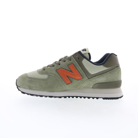 New Balance 574 U574SOC Mens Green Suede Lace Up Lifestyle Sneakers Shoes