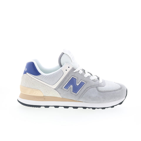 New Balance 574 U574SPB Mens Gray Suede Lace Up Lifestyle Sneakers Shoes
