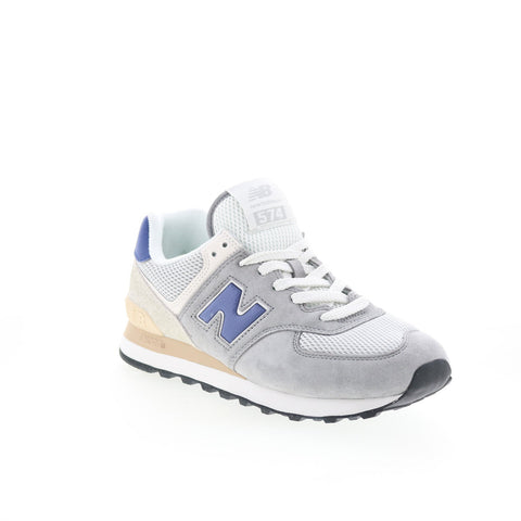 New Balance 574 U574SPB Mens Gray Suede Lace Up Lifestyle Sneakers Shoes