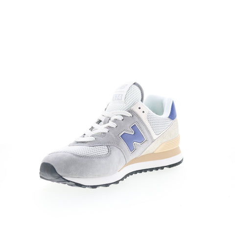 New Balance 574 U574SPB Mens Gray Suede Lace Up Lifestyle Sneakers Shoes