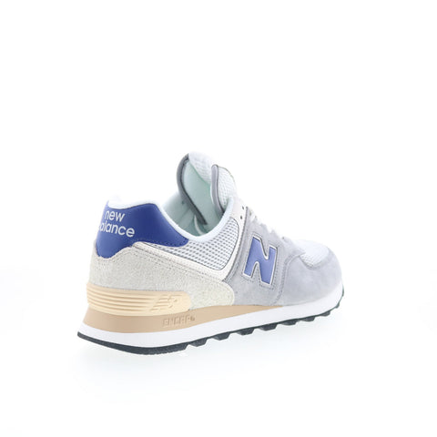 New Balance 574 U574SPB Mens Gray Suede Lace Up Lifestyle Sneakers Shoes