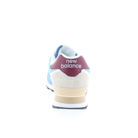New Balance 574 U574SPR Mens Blue Suede Lace Up Lifestyle Sneakers Shoes