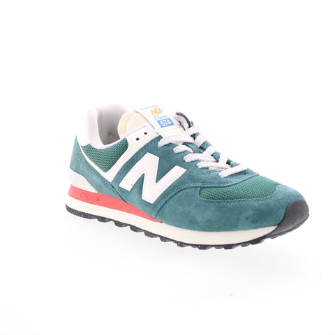 New Balance 574 U574VPG Mens Green Suede Lace Up Lifestyle Sneakers Shoes