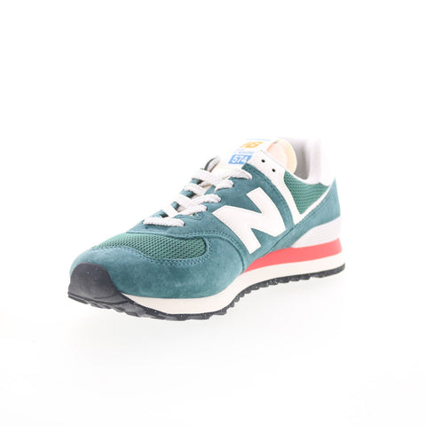 New Balance 574 U574VPG Mens Green Suede Lace Up Lifestyle Sneakers Shoes