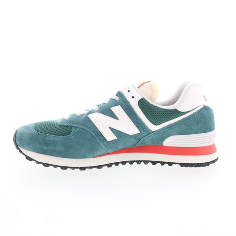 New Balance 574 U574VPG Mens Green Suede Lace Up Lifestyle Sneakers Shoes