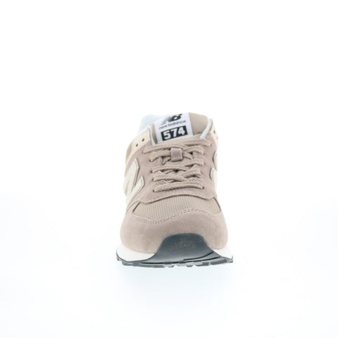 New Balance 574 U574WO2 Mens Beige Suede Lace Up Lifestyle Sneakers Shoes