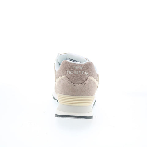 New Balance 574 U574WO2 Mens Beige Suede Lace Up Lifestyle Sneakers Shoes