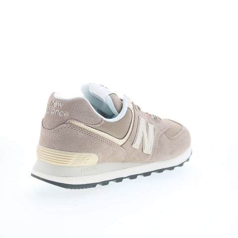 New Balance 574 U574WO2 Mens Beige Suede Lace Up Lifestyle Sneakers Shoes