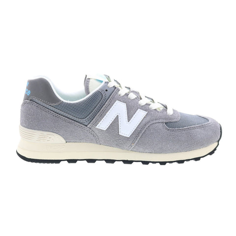 New Balance 574 U574WR2 Mens Gray Suede Lace Up Lifestyle Sneakers Shoes