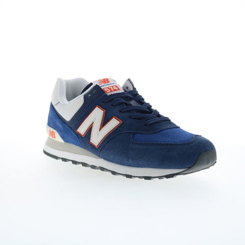 New Balance 574 U574XR2 Mens Blue Suede Lace Up Lifestyle Sneakers Shoes