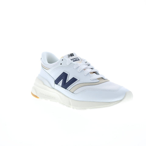 New Balance 997R U997RGC Mens White Leather Lace Up Lifestyle Sneakers Shoes