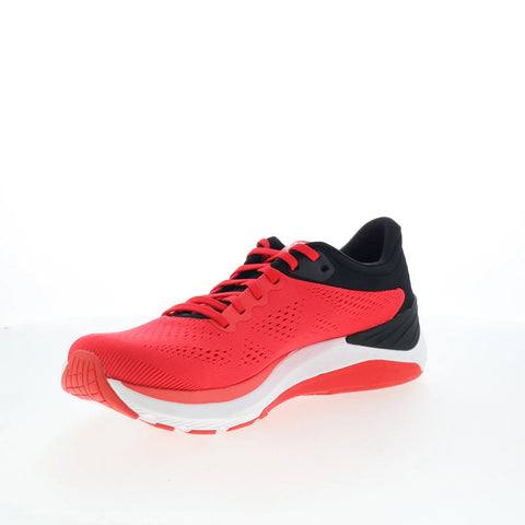 Topo UltraFly 4 M056 Mens Red Canvas Lace Up Athletic Running Shoes