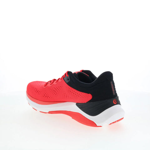 Topo UltraFly 4 M056 Mens Red Canvas Lace Up Athletic Running Shoes