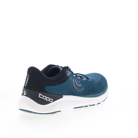 Topo UltraFly 4 M056 Mens Blue Wide Canvas Lace Up Athletic Running Shoes
